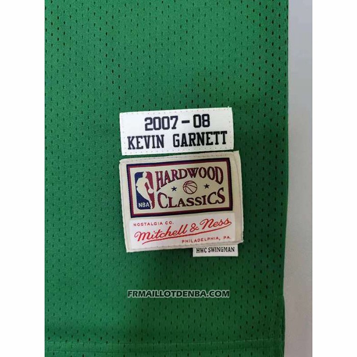 Maillot Boston Celtics Kevin Garnett NO 5 Mitchell & Ness 2007-08 Vert